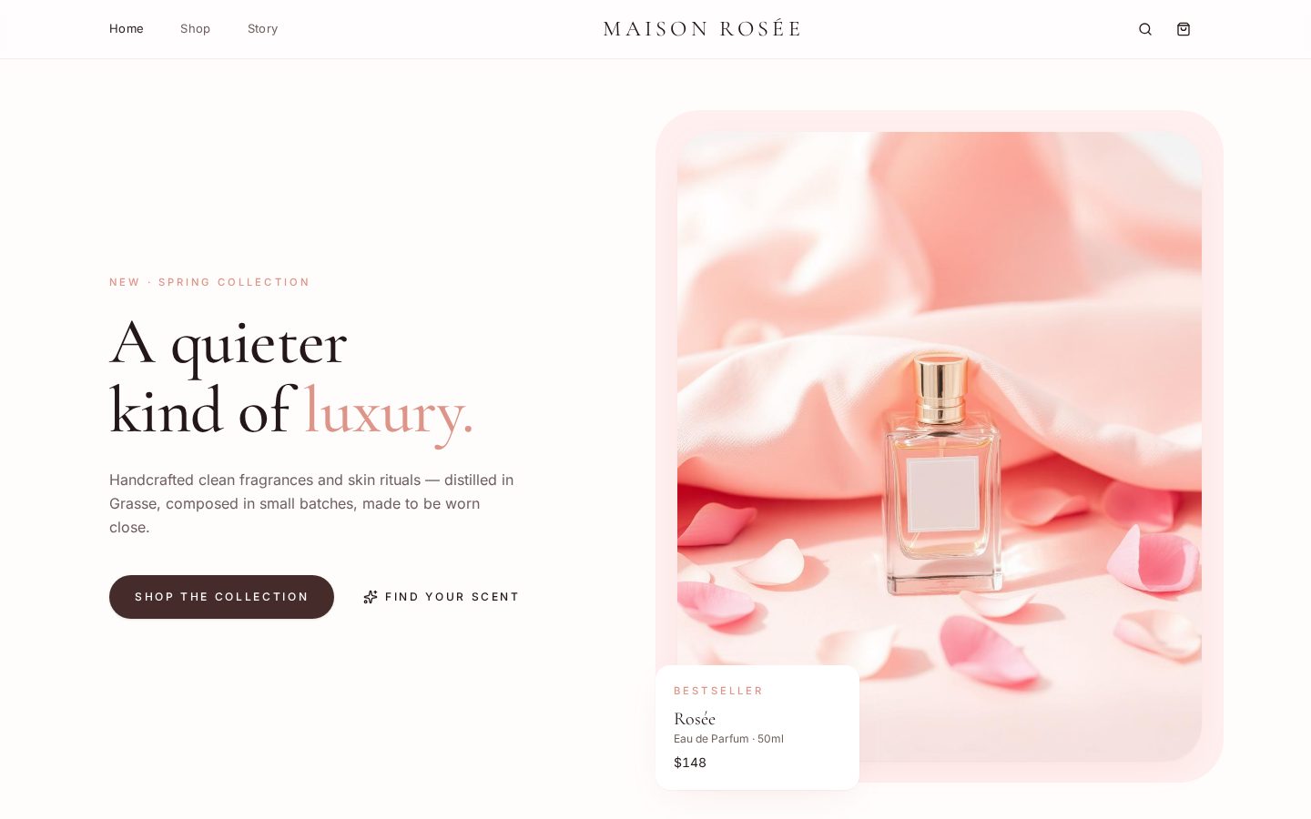 Maison Rosée — website screenshot